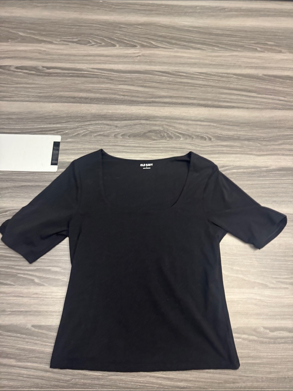 Old Navy Black Scoop Neck Short Sleeve Top